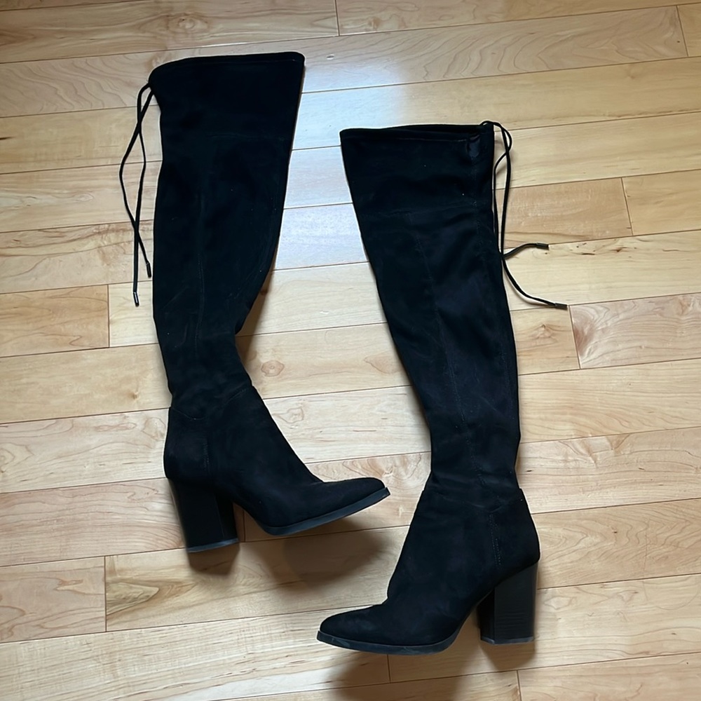 Marc fisher black over the knee boots size 8